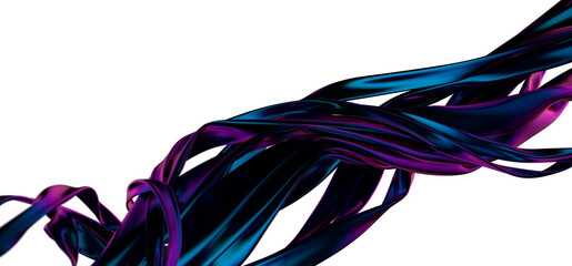 Poster - Dynamic Aquatic Motion: Abstract 3D Blue Wave Illustration for Dynamic Visuals