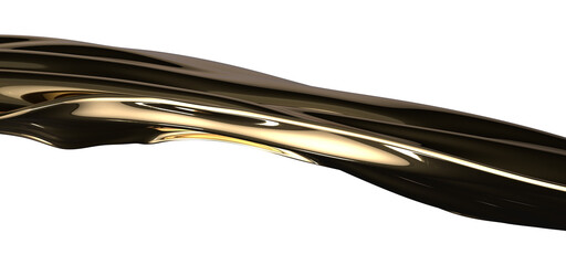 Aufkleber - 3d render of gold cloth. iridescent holographic foil. abstract art fashion background.