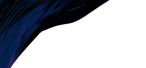 Poster - Serene Surf: Abstract 3D Blue Wave Illustration for Mellow and Refreshing Designs