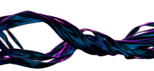 Poster - Azure Elegance: Abstract 3D Blue Wave Illustration for Elegant and Sophisticated Designs