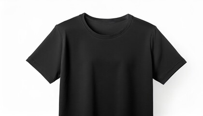 men s women s oversized black blank t shirt template natural shape for your design or brand layout isolated on white background