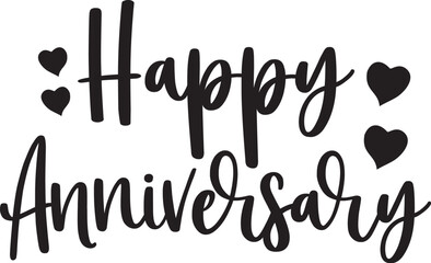 Anniversary typography design on plain white transparent isolated background for card, shirt, hoodie, sweatshirt, apparel, tag, mug, icon, poster or badge