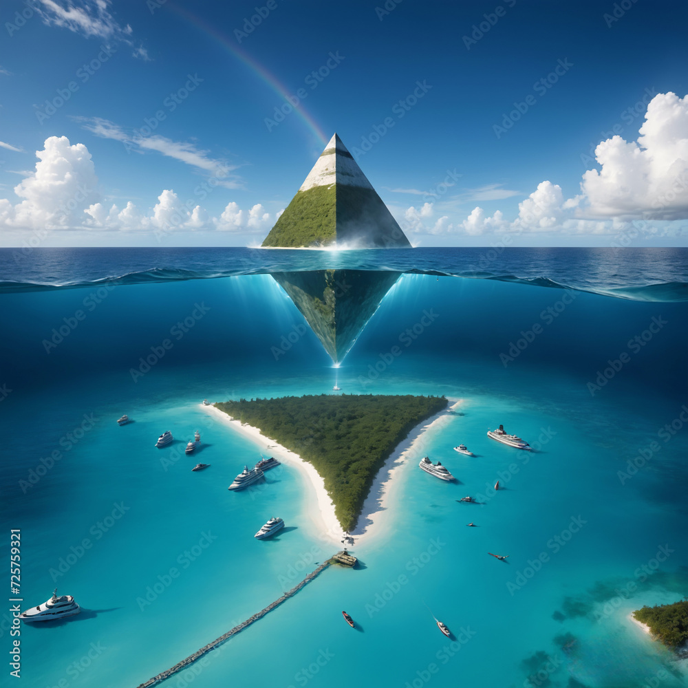 creative picture of the Bermuda Triangle Stock Photo | Adobe Stock