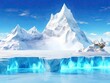 Podium glacier chilly ice backdrop stage scene scenery icy pedestal 3D water nature arctic idea