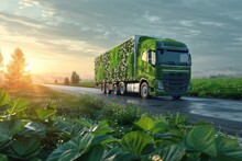 Environmentally Friendly Vehicles For Moving Goods. Generative Ai.