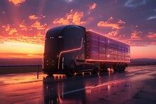 Environmentally Friendly Vehicles For Moving Goods. Generative Ai.