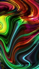 Wall Mural - Abstract vertical gradient video, Holographic multicolor vertical video, Abstract liquid vertical video
