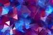 Abstract background with blue and purple triangles in low poly style
