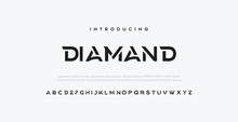 Diamond Modern Elegant Alphabet With Urban Style Template