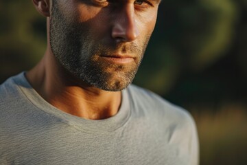 Aufkleber - A close-up photograph of a man wearing a hat. This versatile image can be used for various purposes