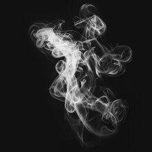 Smoke Isolated On Abstract Black Background