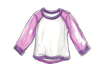 Aufkleber - A simple drawing of a long sleeved shirt. Suitable for fashion design projects or clothing catalogs