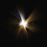 Fototapeta  - glow star burst flare explosion, shiny light rays overlay, light explosion effect