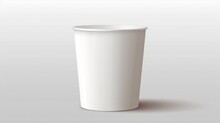 Blank Bucket For Popcorn, Chicken Wings Or Legs White Mockup Isolated On Transparent Background. Empty Pail Fastfood , Paper Hen Bucketful Design, Food Boxes Rendering, Realistic 3d Vector Mock Up