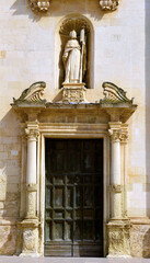 Wall Mural - Baroque details of the Mother Church of Saints Peter and Paul Galatina Lecce Italy