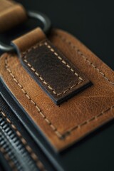 Aufkleber - A detailed close-up view of a wallet with a keychain attached. This versatile image can be used to represent concepts such as finance, security, organization, and personal belongings