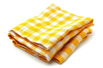 Sticker - Isolated yellow checkered kitchen towel