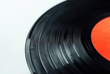 Isolated Old Vinyl Record On White Background