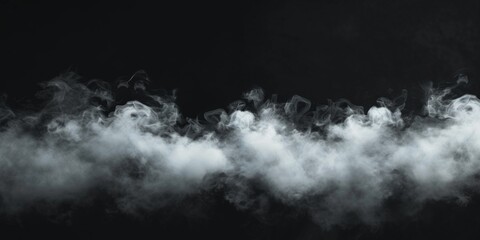 Sticker - A captivating image featuring smoke emerging from a black background. Perfect for adding a mysterious and dramatic touch to various projects