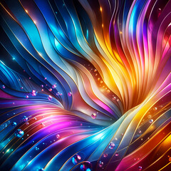 Wall Mural - abstract texture wallpaper and background with waves and curves in vivid colors. artistic pattern de