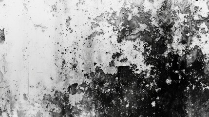 Poster - A black and white photo capturing the texture and grime of a dirty wall. Suitable for various artistic and design purposes