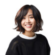 © Eduardo - smiling asian young woman with black sweater on a transparent background png isolated