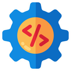 Unique design icon of system coding