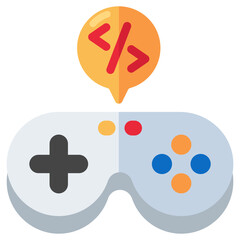 Trendy design icon of game coding 