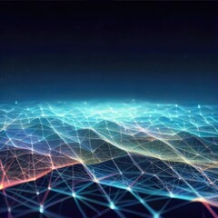 abstract glowing and neon lines futuristic electronic modern technology background for network big data