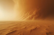 approaching sandstorm in the desert