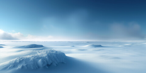 Wall Mural - arctic or antarctic landscape, cold snowy desert