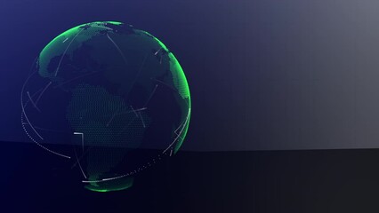 Wall Mural - Planet earth globe maps world animation