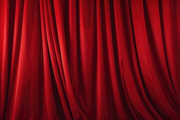 Aufkleber - A detailed view of a red curtain on a stage. Perfect for theater or performance-related projects