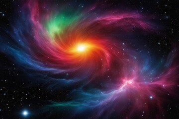 Wall Mural - Wonderful and vibrant galaxy scene