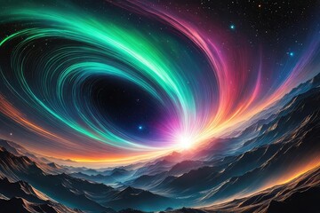 Wall Mural - Mesmerizing and vibrant galaxy scene