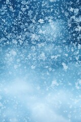 Poster - A beautiful blue sky with snowflakes falling gently