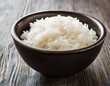 gekochter Reis in Schüssel
