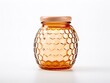 Glass Honey Jar Sweet Natural Isolated on White Background AI Generated