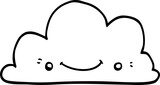 Fototapeta Dinusie - cute cartoon cloud