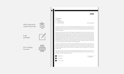  Modern Creative Vector Corporate Letterhead Design template