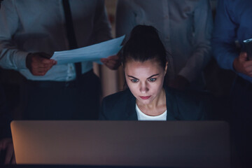 Canvas Print - Business people working