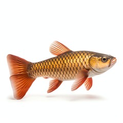 a arowana, studio light , isolated on white background