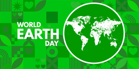 Wall Mural -  World Earth Day - vector illustration, banner