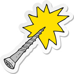 sticker of a cartoon screw