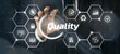 © Fabio Principe - Quality management system concept. Business processes for customer requirements and satisfaction.