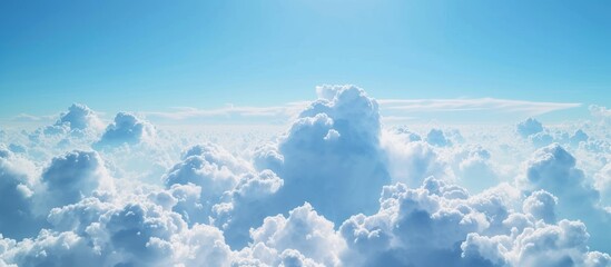 Canvas Print - Vast open view of blue sky and white clouds.