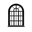 Barred Window Logo Monochrome Design Style
