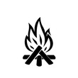 Bonfire Logo Monochrome Design Style