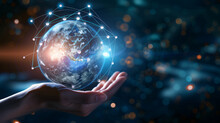 World Connection Globe In Hands