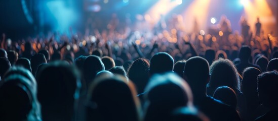 Wall Mural - People at the concert with blurred background